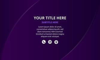 Elegant Purple Business Background With Curved Lines vector