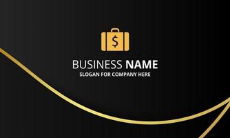 Golden Black Luxury Business Background With Curve vector