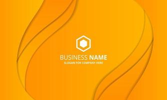 Abstract Yellow Curved Business Background vector