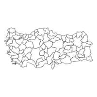 Doodle Map of Turkey With States vector