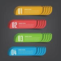 modern text box template banner Infographics vector