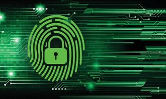 Finger print network cyber security background vector