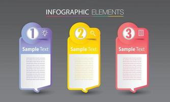 modern text box template banner Infographics vector