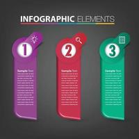 modern text box template banner Infographics vector