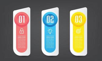 modern text box template banner Infographics vector