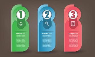 modern text box template banner Infographics vector