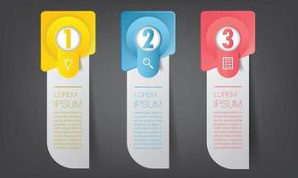 modern text box template banner Infographics vector