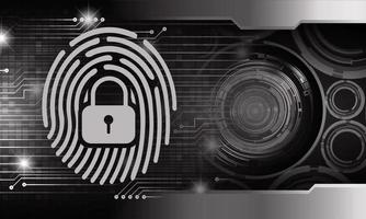 Finger print network cyber security background vector