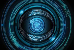 eye cyber circuit future technology concept background vector