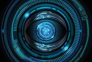 eye cyber circuit future technology concept background vector