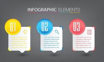 modern text box template banner Infographics vector