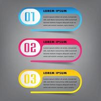 modern text box template banner Infographics vector