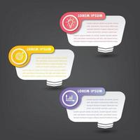 modern text box template banner Infographics vector