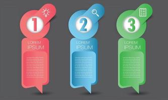 modern text box template banner Infographics vector