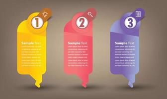 modern text box template banner Infographics vector