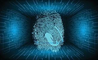 Finger print network cyber security background vector