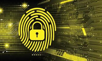 Finger print network cyber security background vector
