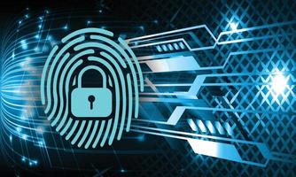 Finger print network cyber security background vector