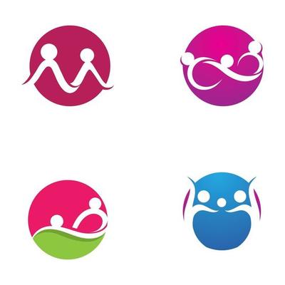 adoption and community people logo vector