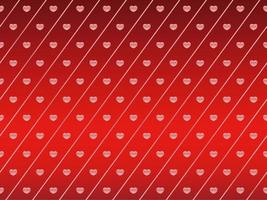 Valentines Day Seamless Vector Background Illustration With Gold Heart Pattern On A Red Background