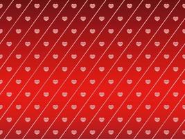 Valentines Day Seamless Vector Background Illustration With Gold Heart Pattern On A Red Background