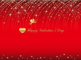 Valentines Day Seamless Vector Background Illustration With Streaks Of Shooting Stars On A Red Background