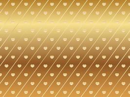 Valentines Day Seamless Vector Background Illustration With Gold Heart Pattern On A Shiny Gold Background