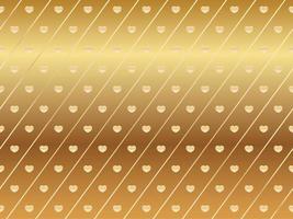 Valentines Day Seamless Vector Background Illustration With Gold Heart Pattern On A Shiny Gold Background