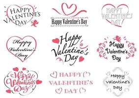 Valentines Day Vector Symbols And Icons Set Isolated On A White Background