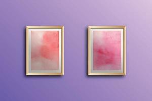 Set of watercolor hand painted background texture Wall art aquarelle abstract emerald backdrop horizontal template vector