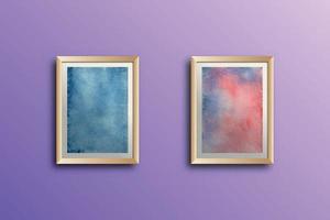 Set of watercolor hand painted background texture Wall art aquarelle abstract emerald backdrop horizontal template vector