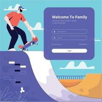 Login page vector illustration concept