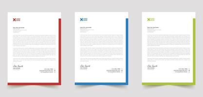 abstract business professional letterhead templates vector