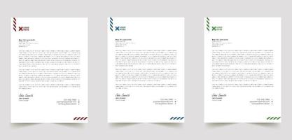 abstract sample business professional letterhead templates vector