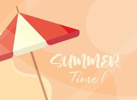 hello summer banner umbrella season vacations travel concept vector