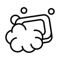 soap foam bubbles hygiene line style icon vector