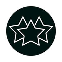 Isolated stars block and line style icon vector design