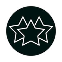 Isolated stars block and line style icon vector design