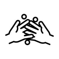 personal hand hygiene rub hands together disease prevention and health care line style icon vector