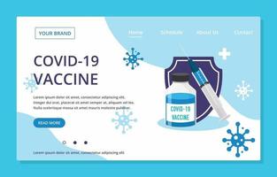 Covid19 Vaccine Landing Page vector