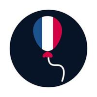 France balloon block and flat style icon vector design