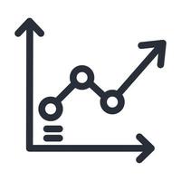 infografía aumento flecha gráfico línea estilo icono vector diseño