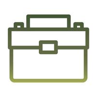 Isolated suitcase bag gradient style icon vector design