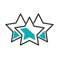 Isolated stars line style icon vector design