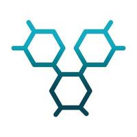 structure molecular laboratory science and research gradient style icon vector