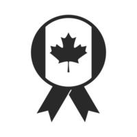 día de canadá bandera canadiense hoja de arce pinza de ropa silueta estilo icono vector
