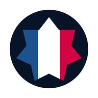 France star block and flat style icon vector design