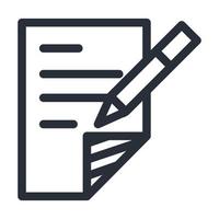 Isolated document and pencil line style icon vector design