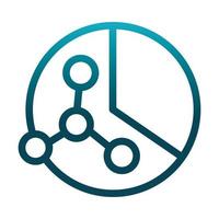 molecule structure diagram science and research gradient style icon vector