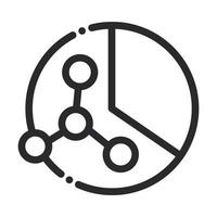 molecule structure diagram science and research line style icon vector